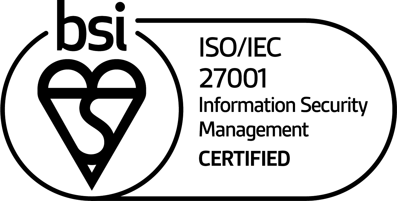 BSI ISO/IEC 27001 Information Security Management certified